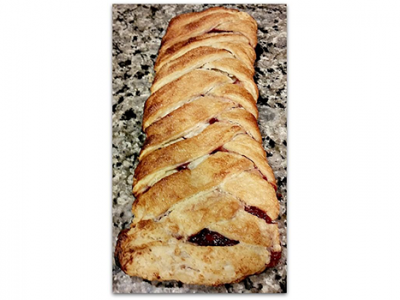 Amaretto Cherry Strudel with Homemade Vegan Puff Pastry