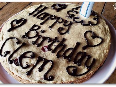 Birthday Peanut Butter Cookie Cake for Your Dog