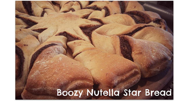 Boozy Nutella Star Bread