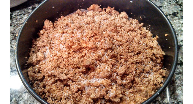 Bourbon Coffee Cake with Apple Butter Swirl