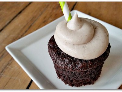 Chocolate Stout Cupcakes with Irish Cream Frosting