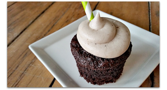 Chocolate Stout Cupcakes with Irish Cream Frosting