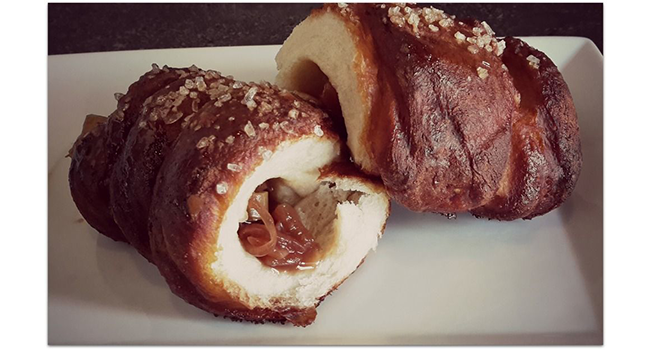 Kraut-Stuffed Pretzel Cannoli